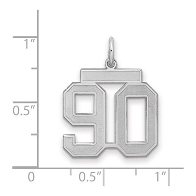 Sterling Silver Number 90 Charm – view 2