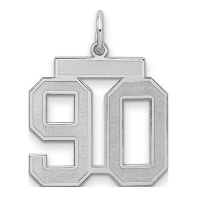 Sterling Silver Number 90 Charm