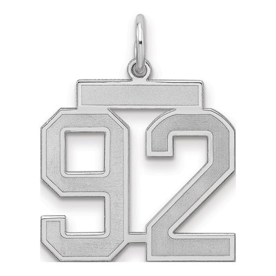 Sterling Silver Number 92 Charm