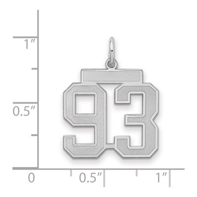 Sterling Silver Number 93 Charm – view 2