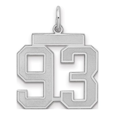 Sterling Silver Number 93 Charm