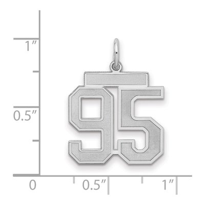 Sterling Silver Number 95 Charm – view 2
