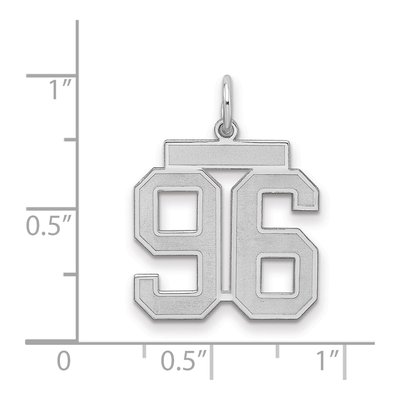 Sterling Silver Number 96 Charm – view 2