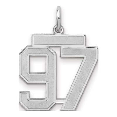 Sterling Silver Number 97 Charm
