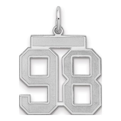 Sterling Silver Number 98 Charm