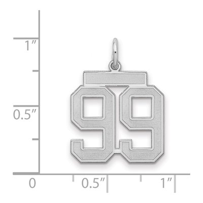 Sterling Silver Number 99 Pendant – view 2