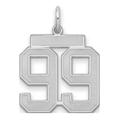 Sterling Silver Number 99 Pendant