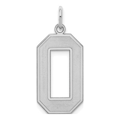 Sterling Silver Number 0 Charm