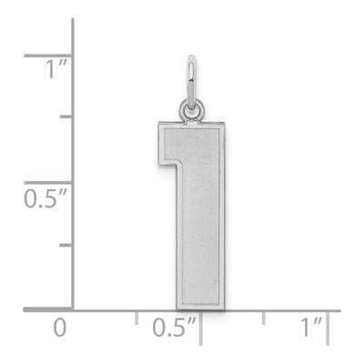 Sterling Silver Number 1 Charm – view 3