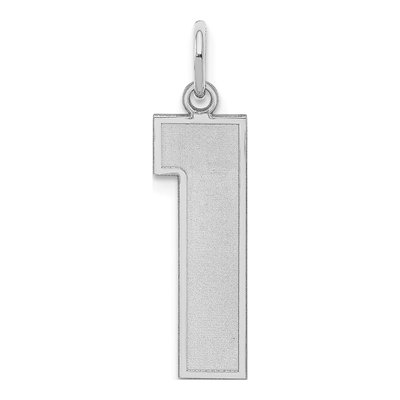 Sterling Silver Number 1 Charm