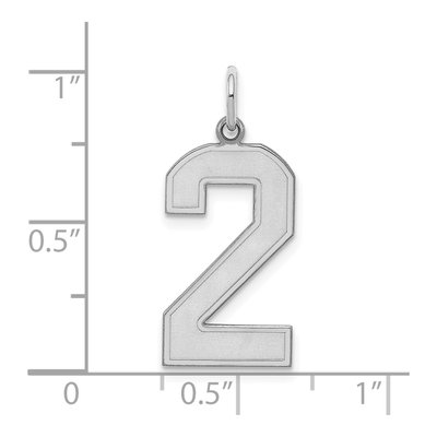 Sterling Silver Number 2 Pendant – view 3