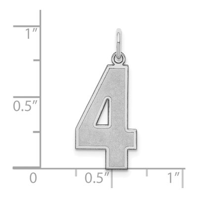 Sterling Silver Number 4 Charm – view 3