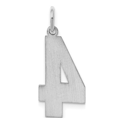 Sterling Silver Number 4 Charm – view 4