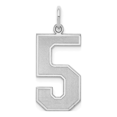 Sterling Silver Number 5 Pendant