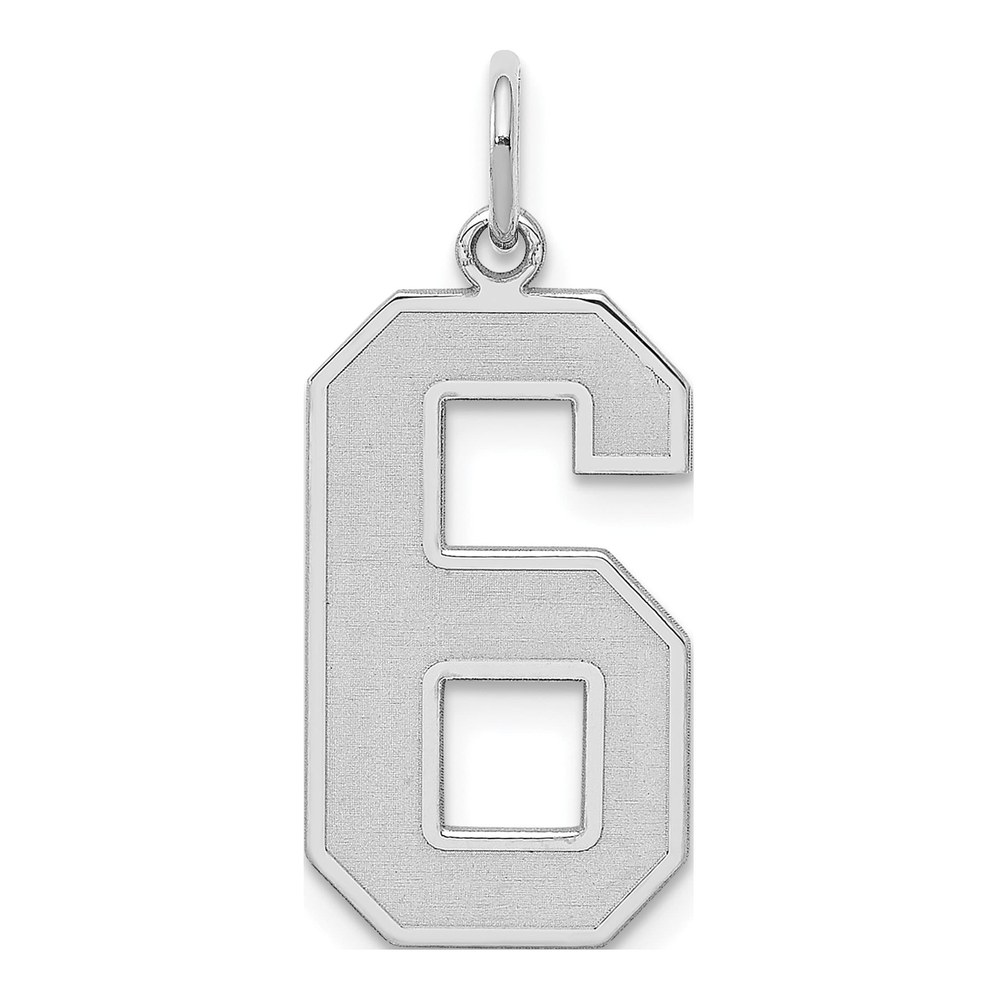 Sterling Silver Number 6 Charm
