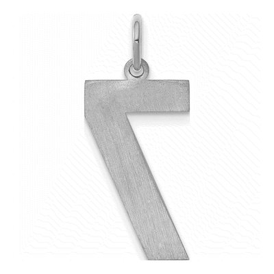 Sterling Silver Number 7 Charm – view 5