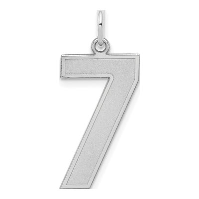 Sterling Silver Number 7 Charm