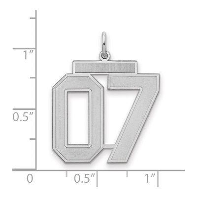 Sterling Silver Number 7 Pendant – view 2