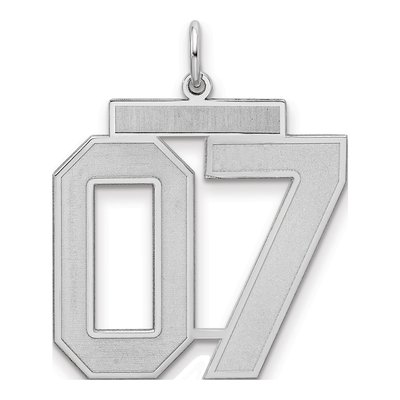 Sterling Silver Number 7 Pendant