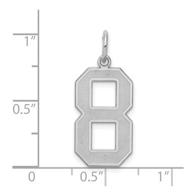 Sterling Silver Number 8 Charm – view 4