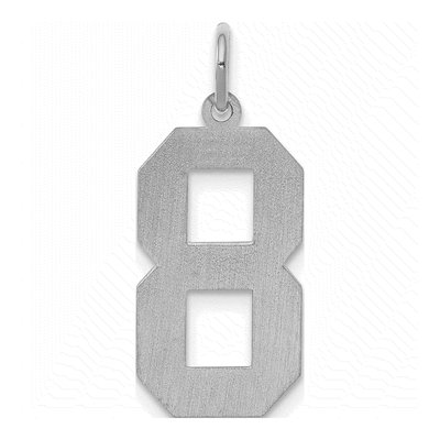 Sterling Silver Number 8 Charm – view 5