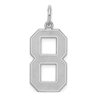 Sterling Silver Number 8 Charm