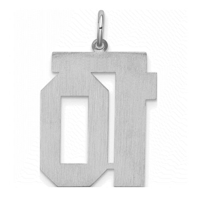 Sterling Silver Number 10 Pendant – view 5
