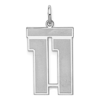 Sterling Silver Number 11 Pendant