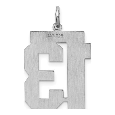Sterling Silver Number 13 Charm – view 5