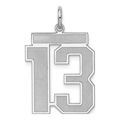 Sterling Silver Number 13 Charm