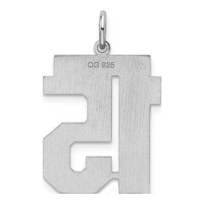 Sterling Silver Number 15 Pendant – view 5