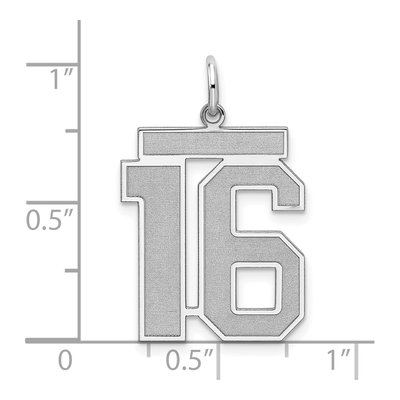 Sterling Silver Number 16 Charm – view 4