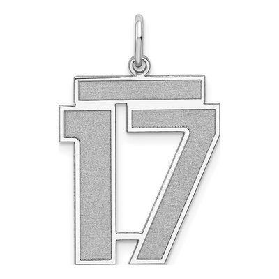 Sterling Silver Number 17 Pendant