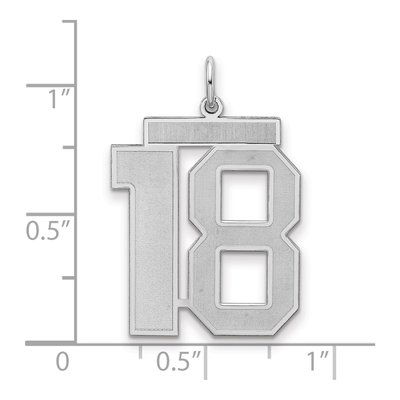 Sterling Silver Number 18 Charm – view 2