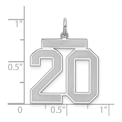 Sterling Silver Number 20 Charm – view 4