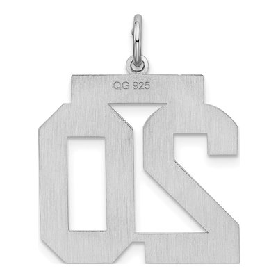 Sterling Silver Number 20 Charm – view 5