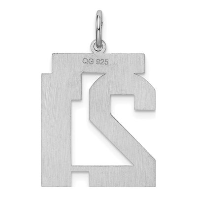 Sterling Silver Number 21 Charm – view 5