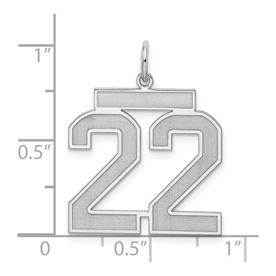 Sterling Silver Number 22 Pendant – view 4