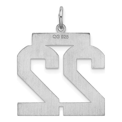 Sterling Silver Number 22 Pendant – view 5