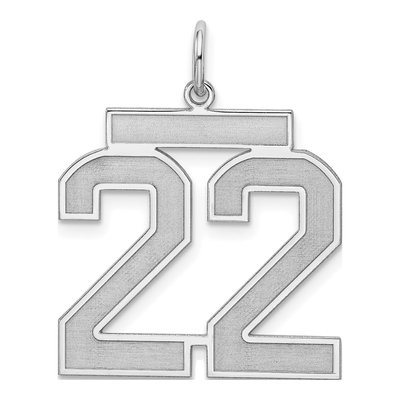 Sterling Silver Number 22 Pendant