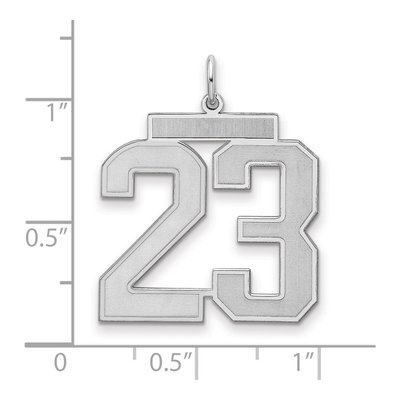 Sterling Silver Number 23 Charm – view 2