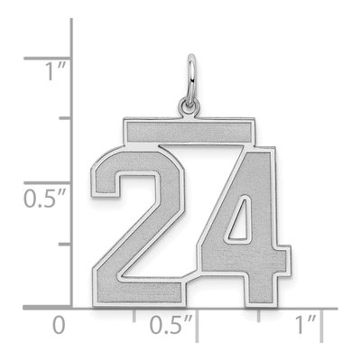 Sterling Silver Number 24 Charm – view 4