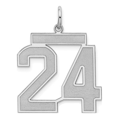 Sterling Silver Number 24 Charm