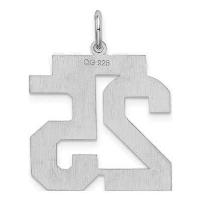 Sterling Silver Number 25 Charm – view 5