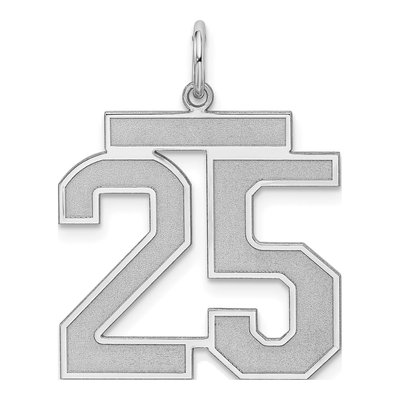 Sterling Silver Number 25 Charm