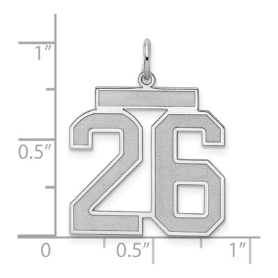 Sterling Silver Number 26 Pendant – view 4