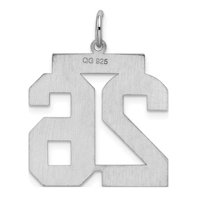 Sterling Silver Number 26 Pendant – view 5