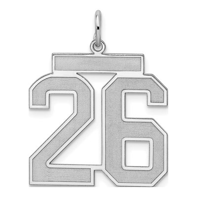 Sterling Silver Number 26 Pendant