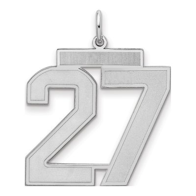 Sterling Silver Number 27 Pendant