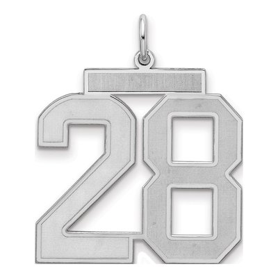 Sterling Silver Number 28 Pendant